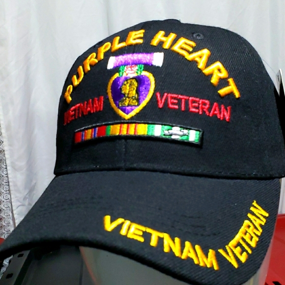 MILITARY VIETNAM VETERAN PURPLE HEART Hat - Picture 2 of 4